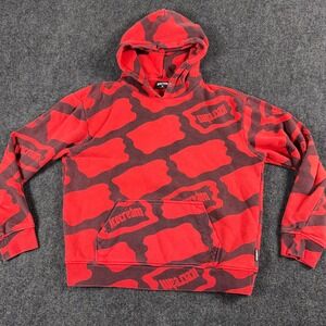 Icecream Hoodie All Over Print Camo Graphic Sweatshirt Size M Red Brown BBC